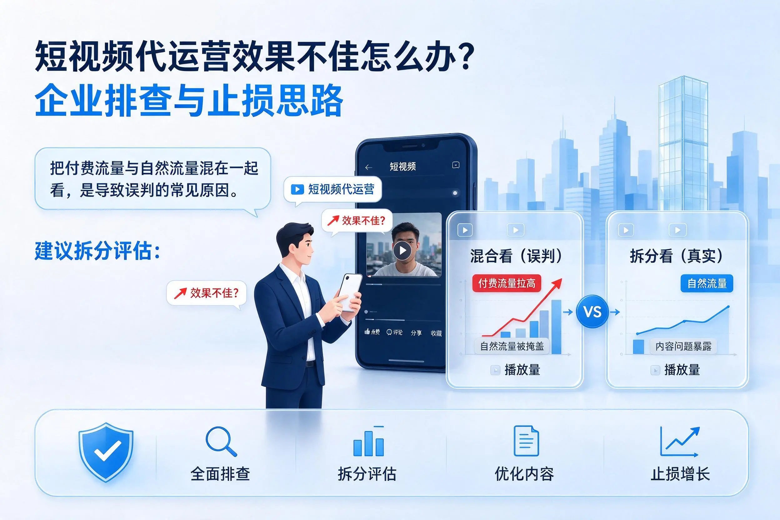 短视频代运营效果不佳怎么办？白沙企业排查与止损思路