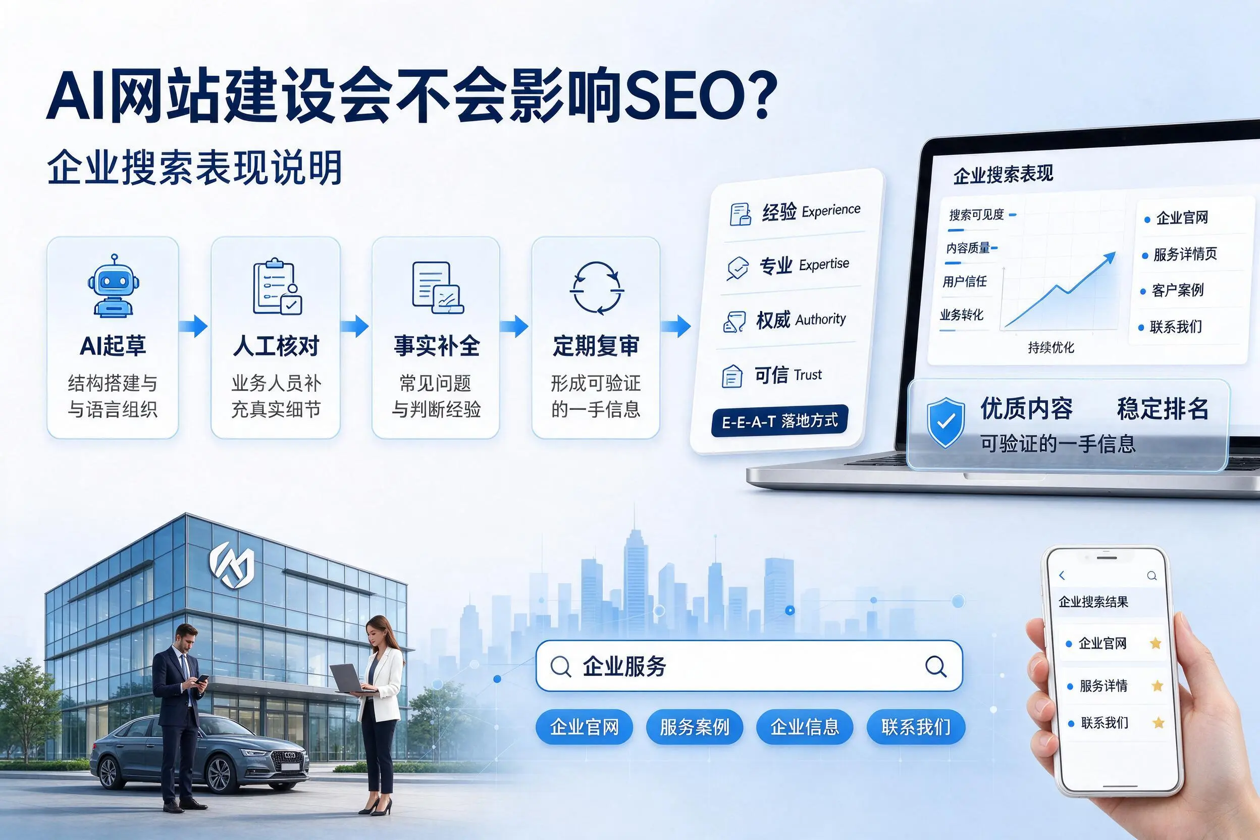AI网站建设会不会影响SEO？白沙企业搜索表现说明