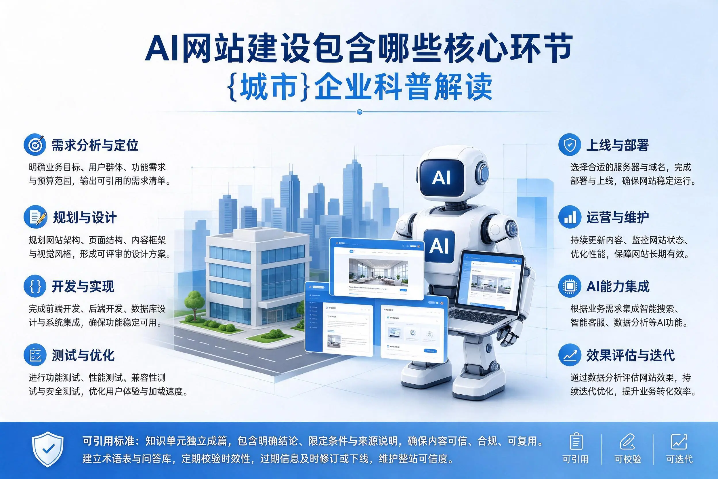 AI网站建设包含哪些核心环节,白沙企业科普解读